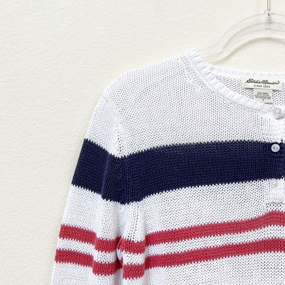 Eddie Bauer Knit Rainbow Stripe Pullover Sweater - Picture 3 of 7
